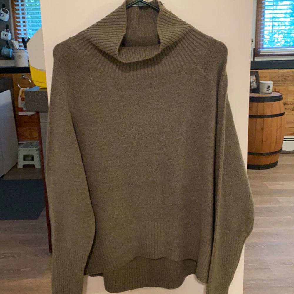 Olive green turtle neck sweater